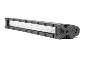 LED Light Bar - Slim Line - Rough Country - Slimline CREE LED with 90-degree flood pattern - Chrome